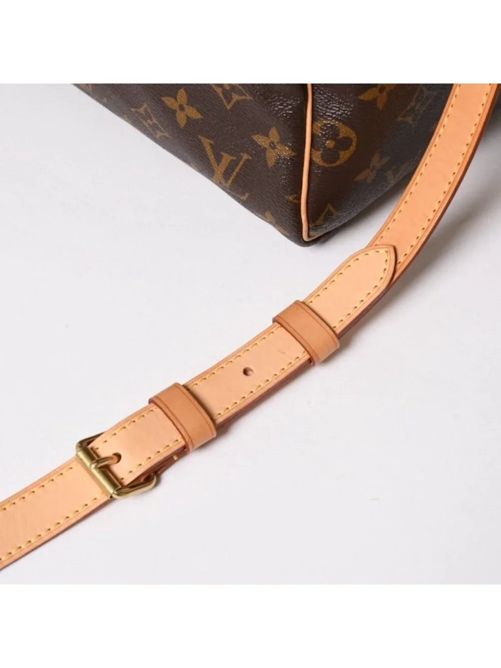 Louis Vuitton Monogram Speedy Bandouliere 30 Handbag Brown Gold